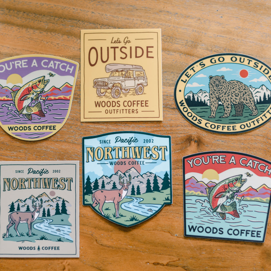 Woods Coffee Sticker Pack