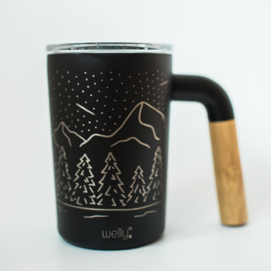 Camp Cup 12oz - Black  Vacuum Insulated Stainless Steel by Welly